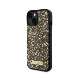 Guess Rhinestone Metal Logo - Etui iPhone 15 (żółty)