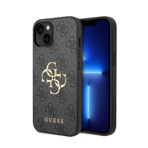 Guess 4G Big Metal Logo - Etui iPhone 15 (szary)