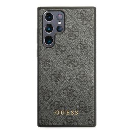 Guess 4G Metal Gold Logo - Etui Samsung Galaxy S22 Ultra (szary)