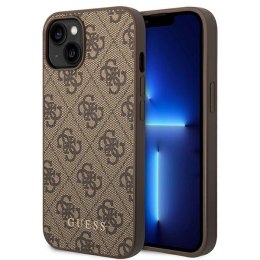 Guess 4G Metal Gold Logo - Etui iPhone 14 Plus (brązowy)