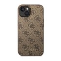 Guess 4G Metal Gold Logo - Etui iPhone 14 Plus (brązowy)