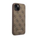 Guess 4G Metal Gold Logo - Etui iPhone 14 Plus (brązowy)