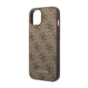 Guess 4G Metal Gold Logo - Etui iPhone 14 Plus (brązowy)