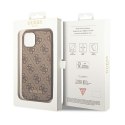 Guess 4G Metal Gold Logo - Etui iPhone 14 Plus (brązowy)