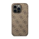 Guess 4G Metal Gold Logo - Etui iPhone 14 Pro Max (brązowy)