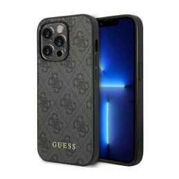 Guess 4G Metal Gold Logo - Etui iPhone 14 Pro Max (szary)