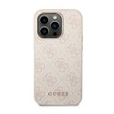 Guess 4G Metal Gold Logo - Etui iPhone 14 Pro (różowy)