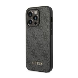 Guess 4G Metal Gold Logo - Etui iPhone 14 Pro (szary)