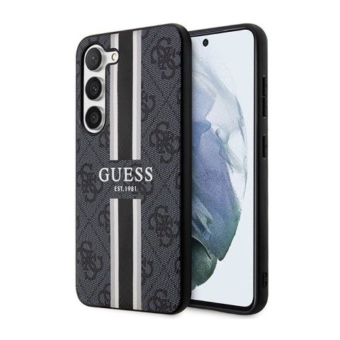 Guess 4G Printed Stripe - Etui Samsung Galaxy S23 (czarny)