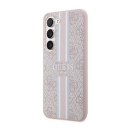 Guess 4G Printed Stripe - Etui Samsung Galaxy S23 (różowy)