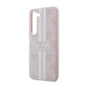 Guess 4G Printed Stripe - Etui Samsung Galaxy S23 (różowy)