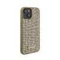 Guess Disco Metal Script - Etui iPhone 15 (złoty)