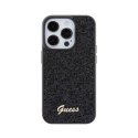 Guess Disco Metal Script - Etui iPhone 15 Pro (czarny)