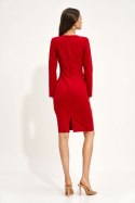 Sukienka Czerwona ołówkowa sukienka S206 Red - Nife