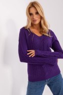 Sweter Damski Model AT-SW-2329.98P Dark Violet - AT AT