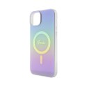 Guess IML Iridescent MagSafe - Etui iPhone 15 (fioletowy)