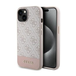 Guess 4G Bottom Stripe Collection - Etui iPhone 15 (różowy)