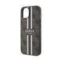 Guess 4G Printed Stripes MagSafe - Etui iPhone 15 (brązowy)