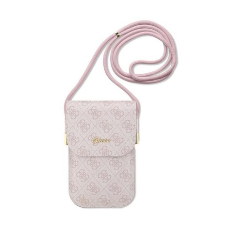 Guess 4G Metal Script Logo - Torebka crossbody na telefon (różowy)