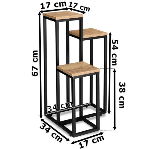 Kwietnik loftowy czarny MUNIR CRAFT
