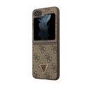 Guess Leather 4G Triangle Strass - Etui Samsung Z Flip 5 (brązowy)