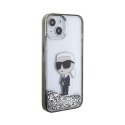 Karl Lagerfeld Liquid Glitter Ikonik - Etui iPhone 15 (przezroczysty)