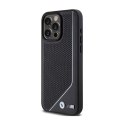 BMW Perforated Twisted Line MagSafe - Etui iPhone 15 Pro (czarny)