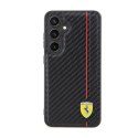 Ferrari Carbon Printed Line - Etui Samsung Galaxy S24+ (czarny)