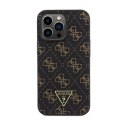 Guess 4G Triangle Metal Logo - Etui iPhone 14 Pro (czarny)