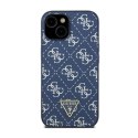 Guess 4G Triangle Metal Logo - Etui iPhone 15 Plus (niebieski)