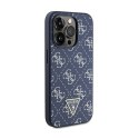 Guess 4G Triangle Metal Logo - Etui iPhone 15 Pro Max (niebieski)