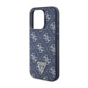 Guess 4G Triangle Metal Logo - Etui iPhone 15 Pro (niebieski)