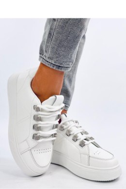 Sneakersy z grubymi sznurówkami SADRI WHITE - Inello