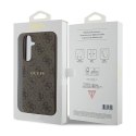 Guess 4G Collection Leather Metal Logo MagSafe - Etui Samsung Galaxy S24+ (brązowy)