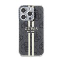 Guess IML 4G Gold Stripe - Etui iPhone 15 Pro (czarny)