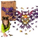 PUZZLE DREWNIANE UKŁADANKA SOWA MAGICZNA KOLOROWA