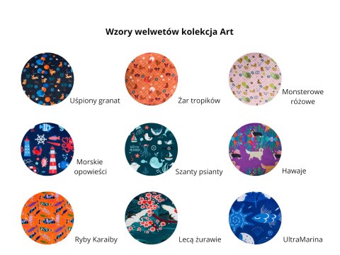 Legowisko Leniowisko Hevea Psie Historie ART 75x50 (Ryby Karaiby)