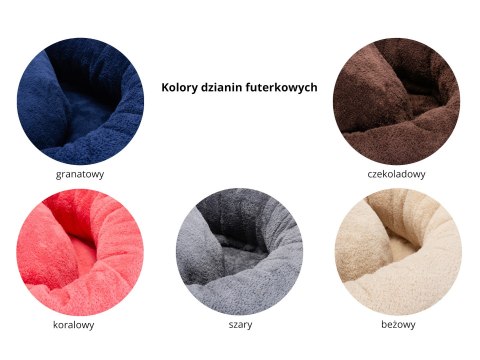 Legowisko Psiokąt Futerkowiec Hevea Psie Historie 120x80 (granatowy)