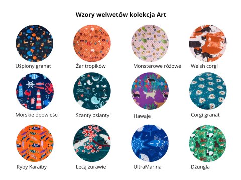 Legowisko Psiokąt Hevea Psie Historie ART 105x70 (Morskie Opowieści)