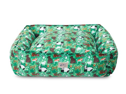 Legowisko Psiokąt Hevea Psie Historie ART 60x60 (Monsterowe Różowe)