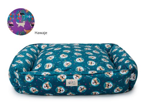 Legowisko Psiokąt Hevea Psie Historie ART 80x80 (Hawaje)
