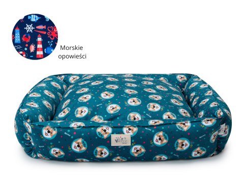 Legowisko Psiokąt Hevea Psie Historie ART 105x70 (Welsh Corgi)