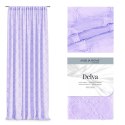 Firana DELVA kolor liliowy haftowany motyw boho taśma taśma woal 140x250 ameliahome - SCURT/AH/DELVA/PLEAT/LAVENDER/140X250