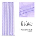 Firana DELVA kolor liliowy haftowany motyw boho taśma taśma woal 140x250 ameliahome - SCURT/AH/DELVA/PLEAT/LAVENDER/140X250