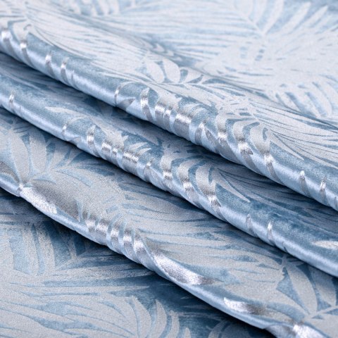 Zasłona SILVERLEAVES kolor błękitny   przelotki srebrne velvet 140x245 AmeliaHome - CURT/AH/VELVET/SILVERLE