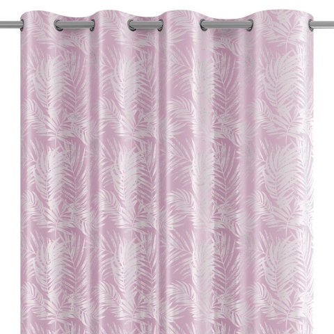 Zasłona SILVERLEAVES kolor pudrowy róż   przelotki srebrne velvet 140x245 AmeliaHome - CURT/AH/VELVET/SILVE