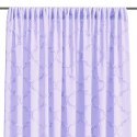 Firana DELVA  liliowy haftowany motyw boho taśma taśma woal 140x270 ameliahome - SCURT/AH/DELVA/PLEAT/LAVENDER/140X270