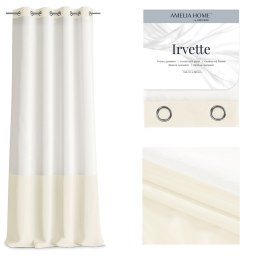 Firana IRVETTE kolor biały przelotki przelotki srebrne woal, velvet 140x270 ameliahome - SCURT/AH/IRVETTE/EYELETS/CREAM/140X270