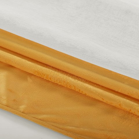 Firana IRVETTE  biały przelotki przelotki srebrne woal, velvet 140x270 ameliahome - SCURT/AH/IRVETTE/EYELETS/YELLOW/140X270