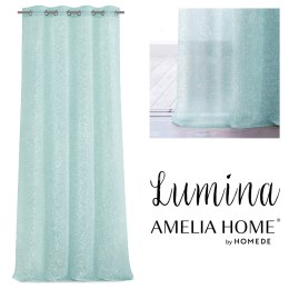 Firana LUMINA kolor błękitny styl nowoczesny przelotki przelotki srebrne plecionka 140x250 ameliahome - SCURT/AH/LUMINA/EYELETS/